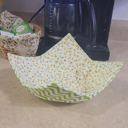 Sous plat micro onde fleurs jaunes petites