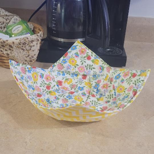 Sous plat micro onde fleurs multicolores